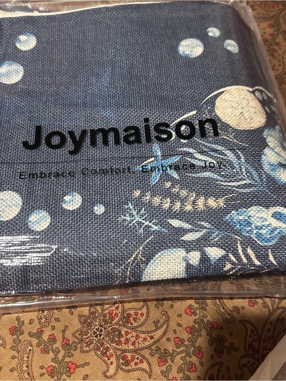 Summer Blue Nautical Throw Pillow Covers 18x18 Inch Set of 2 shell sea horse